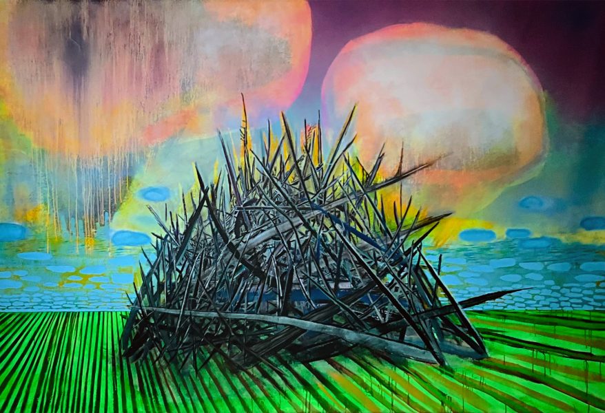 Sue McNally Plowed Pile, ND, 2023 Acrylic on canvas 90 x 133 inches JBGSM#24101801