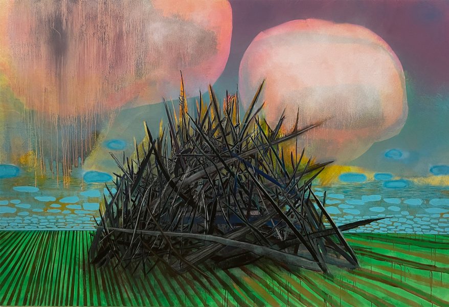 Sue McNally Plowed Pile, ND, 2023 Acrylic on canvas 90 x 133 inches JBGSM#24101801