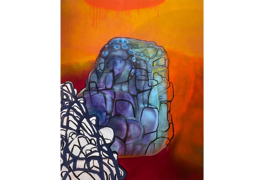 Sue McNally Ode to Puddingstone, 2024 Acrylic on canvas 48 x 60 inches JBGSM#24101805